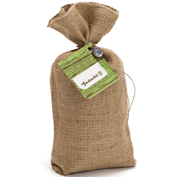 Fastachi burlap bag pistachios with Global Hemp Cord
